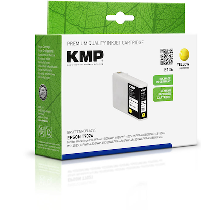 Artikelbild 2 für KMP E136 gelb Druckerpatrone kompatibel zu EPSON T7024XL, Artikelnummer 146675