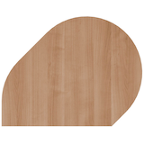 Artikelbild 1 für HAMMERBACHER Anbautisch höhenverstellbar Savona nussbaum, silber Tropfenform 103,0 x 80,0 x 68,0 - 76,0 cm, Artikelnummer 151539