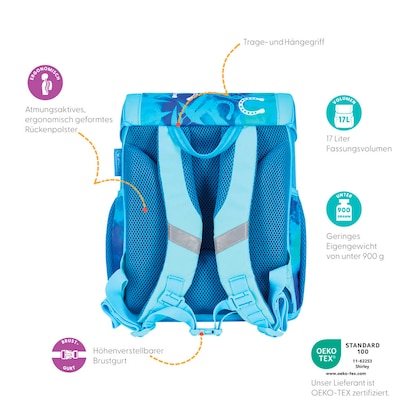 Artikelbild 6 für herlitz Schulranzen-Set Loop Plus Lucky Horse Kunstfaser grün, Artikelnummer 556336