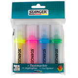 Artikelbild 1 für STANGER transparent Textmarker farbsortiert, 4 St., Artikelnummer 693568