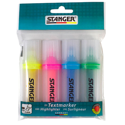 Artikelbild 19 für STANGER transparent Textmarker farbsortiert, 4 St., Artikelnummer 693568