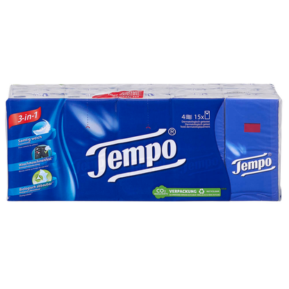 Artikelbild 2 für Tempo Taschentücher Klassik 4-lagig weiß, 15x 10 Tücher, Artikelnummer 203341