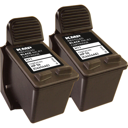 Artikelbild 3 für KMP H11D schwarz Druckerpatronen kompatibel zu HP 2x 56 (C9502AE), Artikelnummer 161687