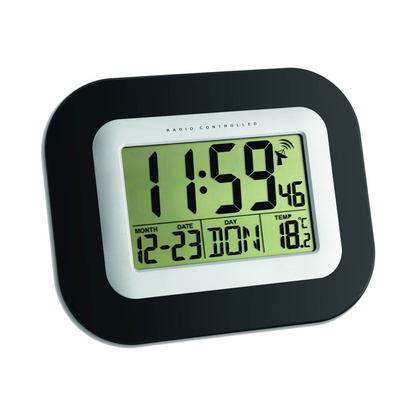 Artikelbild für TFA® digitale Funkwanduhr 60.4503 schwarz Kunststoff, Artikelnummer 914907