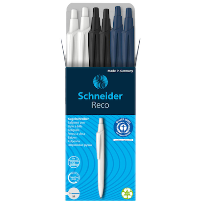 Artikelbild 22 für Schneider Kugelschreiber Reco farbsortiert, Schreibfarbe: blau, 6 St., Artikelnummer 269334