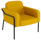 Artikelbild 1 für medso powered by PAPERFLOW Sessel MEDSO L Rund gelb schwarz Kunststoff, 1 St., Artikelnummer 522799