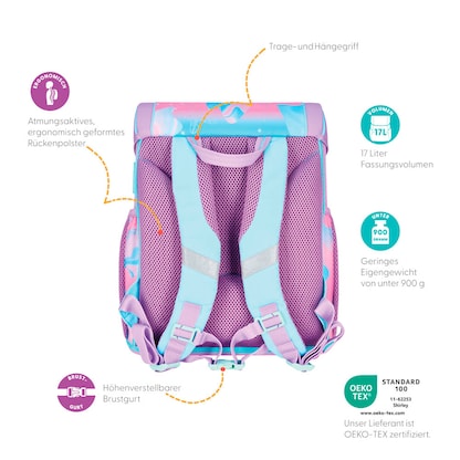 Artikelbild 9 für herlitz Schulranzen-Set Loop Plus Ocean Lights Kunstfaser grün, Artikelnummer 556349