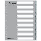 Artikelbild 1 für VON LEITZ Register DIN A4 Überbreite 1-31 grau-weiß 31-teilig, 1 Satz, Artikelnummer 635886