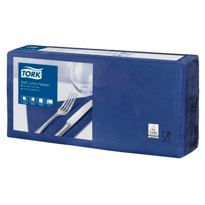 Artikelbild für TORK Servietten Soft dunkelblau 3-lagig 32,6 x 33,0 cm, 150 St., Artikelnummer 453528