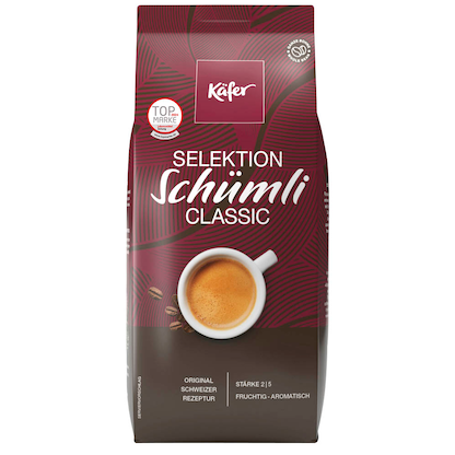 Artikelbild 11 für Käfer Selektion Schümli Classic Kaffeebohnen, Arabica- und Robustabohnen mild, 1,0 kg, Artikelnummer 466239