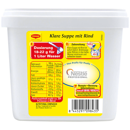 Artikelbild 3 für Maggi® Klare Suppe mit Rind 900,0 g, Artikelnummer 691214