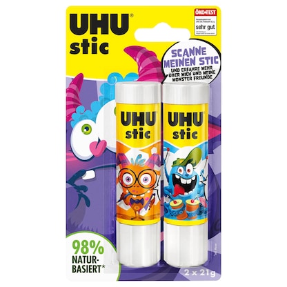 Artikelbild 2 für 2 UHU MONSTER Klebestifte 2x 21,0 g, Artikelnummer 312669