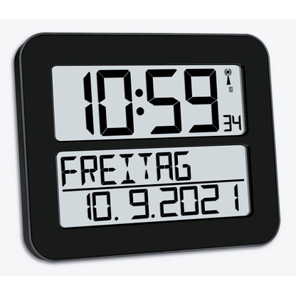 Artikelbild für TFA® digitale Funkwanduhr 60.4512.01 schwarz Kunststoff 25,8 x 21,2 cm, Artikelnummer 327058