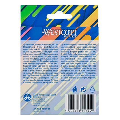 Artikelbild 3 für WESTCOTT Textmarker farbsortiert, 4 St., Artikelnummer 333439