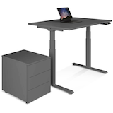 Artikelbild 1 für BaseLite Büromöbel-Set grafit, Artikelnummer 364119