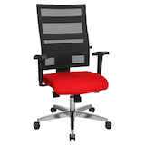 Artikelbild 1 für Topstar Bürostuhl X-Pander, 959T T310 Stoff rot, Gestell alu, Artikelnummer 547226