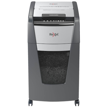 Artikelbild 3 für Rexel Optimum AutoFeed+ 225X Aktenvernichter mit Partikelschnitt P-4, 4 x 26 mm, bis 225 Blatt, schwarz, Artikelnummer 267544