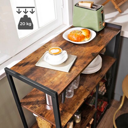 Artikelbild 6 für VASAGLE Küchen-Organizer vintage-braun, schwarz 80,0 x 35,0 x 95,0 cm, Artikelnummer 439857