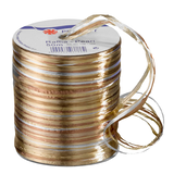 Artikelbild 1 für PRÄSENT Geschenkband Raffia glänzend braun/beige/gold 3,0 mm x 50,0 m, Artikelnummer 945055