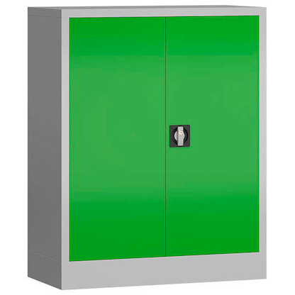 Artikelbild 2 für ClassiX Metallschrank X-530315 lichtgrau, gelbgrün 80,0 x 38,0 x 100,0 cm, aufgebaut, Artikelnummer 182277