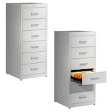Artikelbild 1 für mauser client entry Karteischrank lichtgrau 6 Schubladen 55,2 x 60,0 x 135,0 cm, Artikelnummer 259460