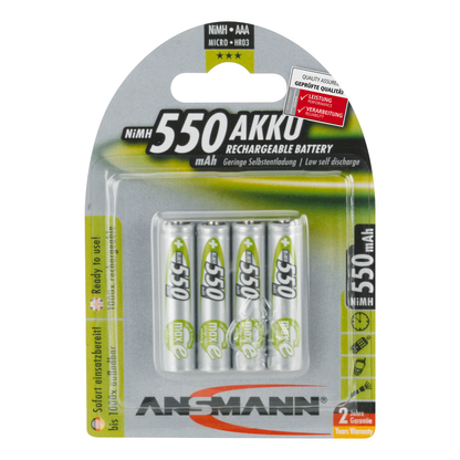 Artikelbild 3 für 4 ANSMANN Akkus maxE Micro AAA 550 mAh, Artikelnummer 890499