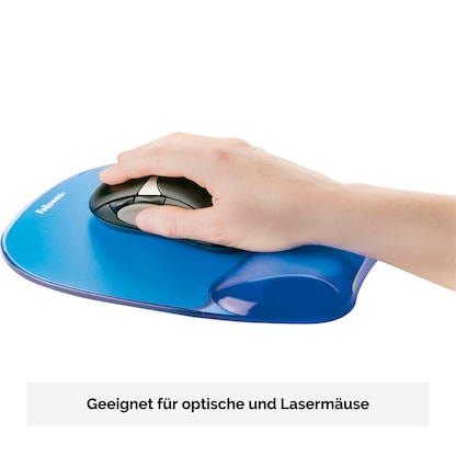 Artikelbild 3 für Fellowes Mousepad mit Handgelenkauflage Crystals Gel blau, Artikelnummer 769620