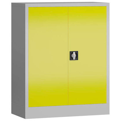 Artikelbild 2 für ClassiX Metallschrank X-530316 zinkgelb, lichtgrau 80,0 x 38,0 x 100,0 cm, aufgebaut, Artikelnummer 182289