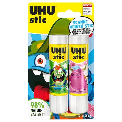Artikelbild 3 für 2 UHU MONSTER Klebestifte 2x 21,0 g, Artikelnummer 312669