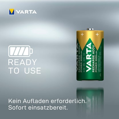 Artikelbild 4 für 2 VARTA Akkus RECHARGE ACCU Power Baby C 3.000 mAh, Artikelnummer 553721