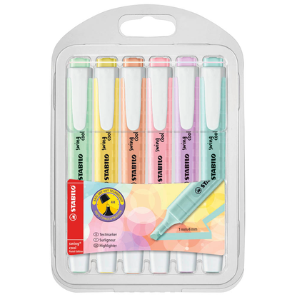 Artikelbild 12 für STABILO swing cool Pastel Textmarker farbsortiert, 6 St., Artikelnummer 527299
