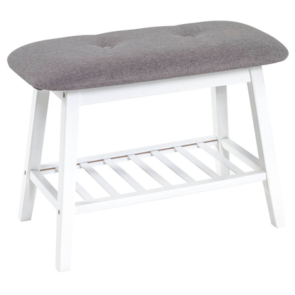 Artikelbild 7 für HAKU Möbel Schuhbank 18339 weiß, grau Stoff 60,0 cm, Artikelnummer 462661