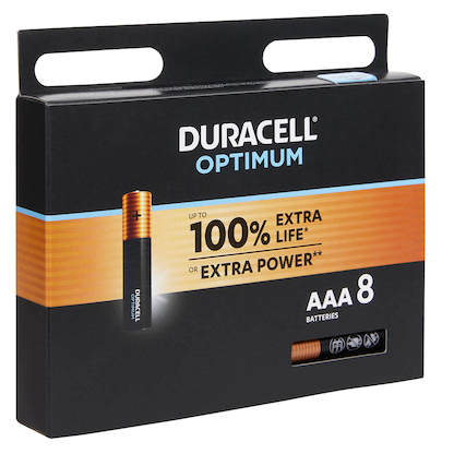 Artikelbild für 8 DURACELL Batterien Optimum Micro AAA 1,5 V, Artikelnummer 105316