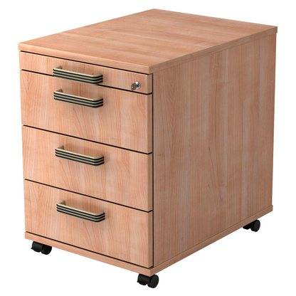 Artikelbild für HAMMERBACHER Solid AC30 Rollcontainer nussbaum 4 Auszüge 42,8 x 58,0 x 59,0 cm, Artikelnummer 859393
