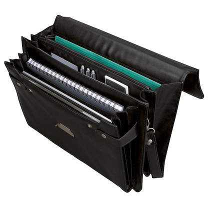 Artikelbild 2 für Alassio Aktentasche CANTANA Lederimitat schwarz 92434, Artikelnummer 143420