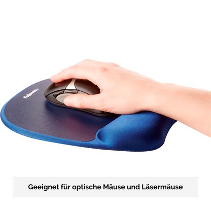 Artikelbild 4 für Fellowes Mousepad mit Handgelenkauflage Memory Foam dunkelblau, Artikelnummer 423178