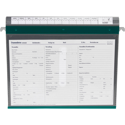 Artikelbild 2 für BOI Patienten-Dokumentations-Hängemappe 2-Ringe PMH2R grün Boden: 2,5 cm, Artikelnummer 666863
