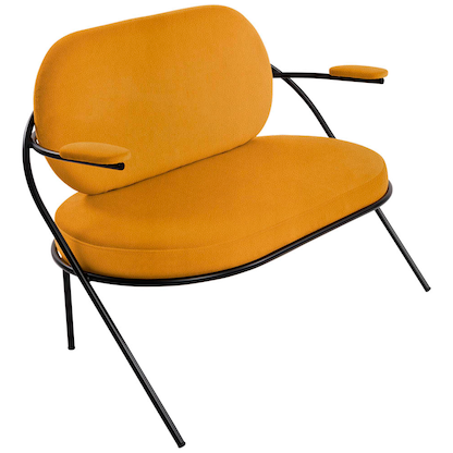 Artikelbild für meet powered by PAPERFLOW 2-Sitzer Sofa SATURNE safran schwarz Kunstleder, 1 St., Artikelnummer 231179