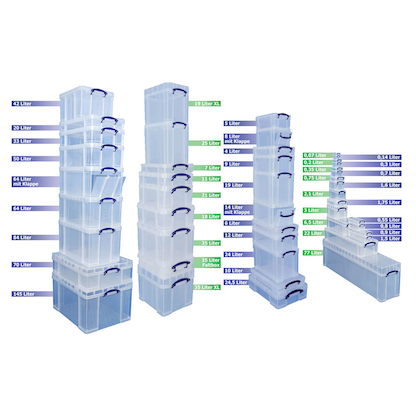 Artikelbild 2 für Really Useful Box Aufbewahrungsbox 84,0 l transparent 71,0 x 44,0 x 38,0 cm, Artikelnummer 404301