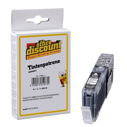 Artikelbild 3 für office discount schwarz Druckerpatrone kompatibel zu Canon CLI-551 XL BK, Artikelnummer 114850