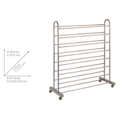 Artikelbild 4 für WENKO Teleskop-Schuhregal Giant grau 67,0 - 116,0 x 43,0 x 125,5 cm, Artikelnummer 531857