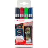 Artikelbild 1 für edding 4095-4999 Kreidemarker farbsortiert 2,0 - 3,0 mm, 4 St., Artikelnummer 146742