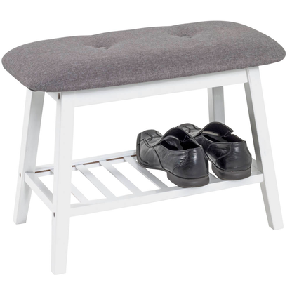 Artikelbild 3 für HAKU Möbel Schuhbank 18339 weiß, grau Stoff 60,0 cm, Artikelnummer 462661