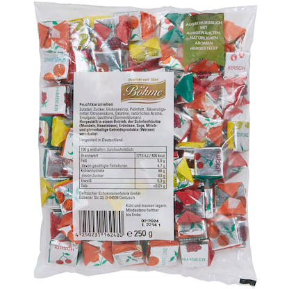 Artikelbild 3 für AKTION: 250 VP Papier-Tragetaschen Topcraft weiß 26,0 x 33,0 cm + GRATIS Böhme Fruchtkaramellen 250,0 g, Artikelnummer 743887