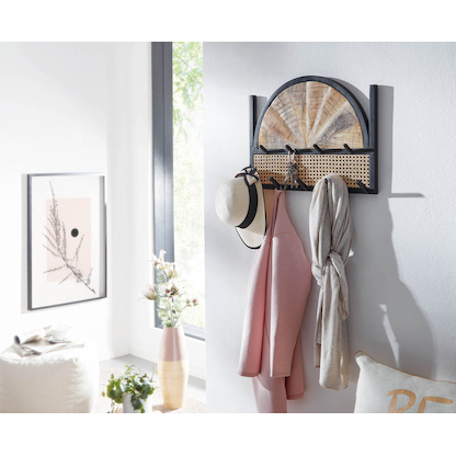 Artikelbild 2 für WOHNLING Wandgarderobe WL6.590 braun Holz 9 Haken 53,0 x 40,0 cm, Artikelnummer 909834