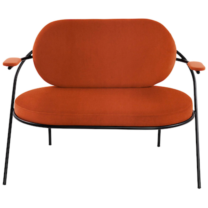 Artikelbild 3 für meet powered by PAPERFLOW 2-Sitzer Sofa SATURNE rost schwarz Kunstleder, 1 St., Artikelnummer 231169