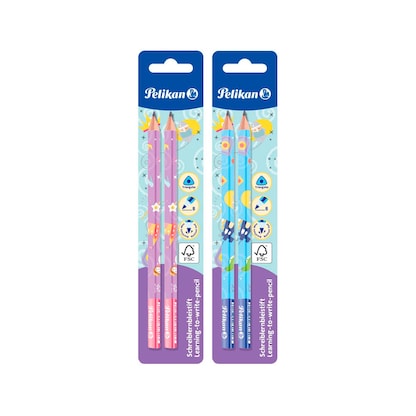Artikelbild 3 für Pelikan Schreiblern- Bleistifte B pink, blau, 2 St., Artikelnummer 317117