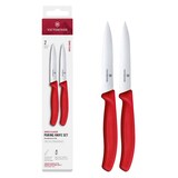 Artikelbild 1 für VICTORINOX Küchenmesser Swiss Classic silber, rot, Klinge: 10,0 cm, 2 St., Artikelnummer 636789