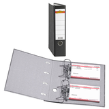 Artikelbild 1 für office discount Wolkenmarmor-Papier Doppelordner schwarz Karton 7,0 cm, Artikelnummer 489492