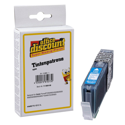 Artikelbild 4 für office discount cyan Druckerpatrone kompatibel zu Canon CLI-551 XL C, Artikelnummer 114884